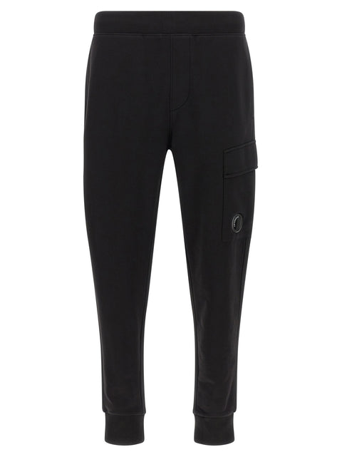 C.p. Company Diagonal Raised Fleece Pants With Lens Detail