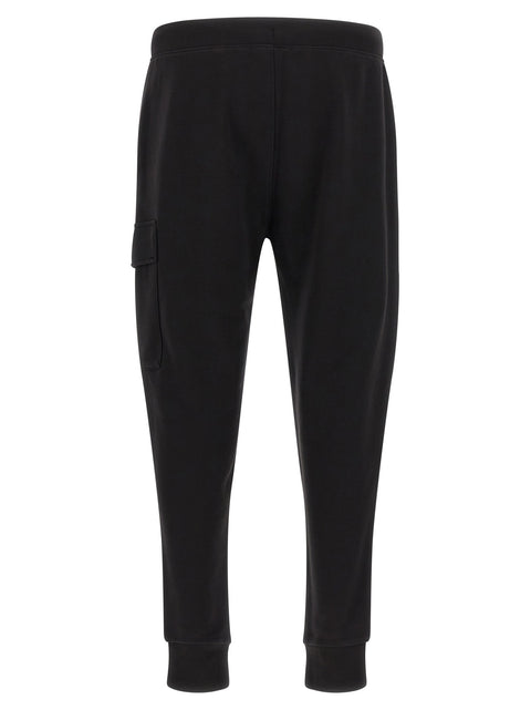 C.p. Company Diagonal Raised Fleece Pants With Lens Detail