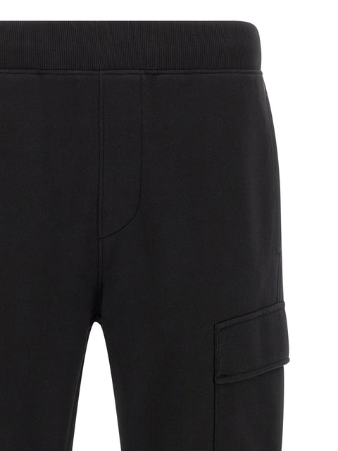 C.p. Company Diagonal Raised Fleece Pants With Lens Detail