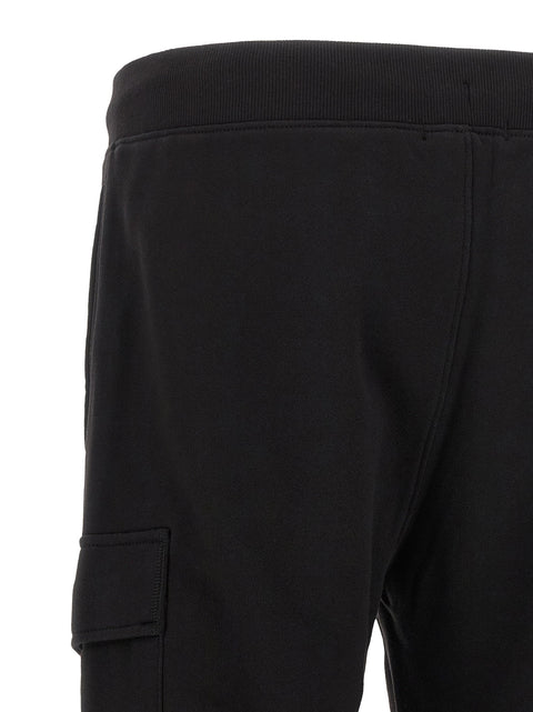 C.p. Company Diagonal Raised Fleece Pants With Lens Detail