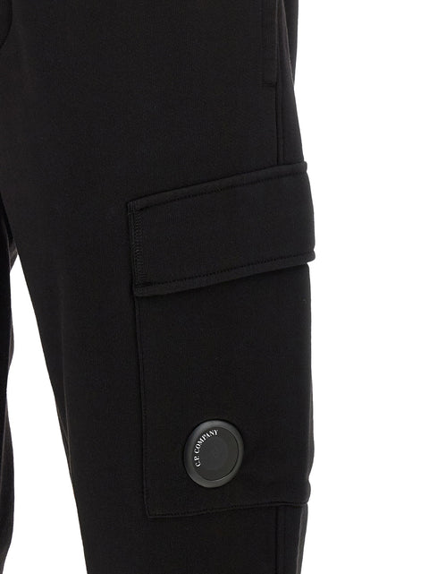 C.p. Company Diagonal Raised Fleece Pants With Lens Detail