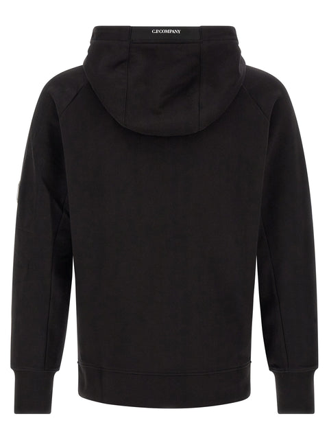 C.p. Company Diagonal Raised Fleece Sweatshirt With Lens Detail