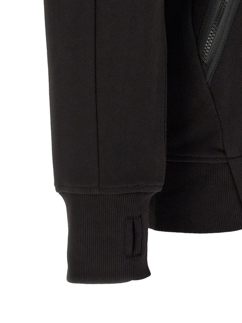 C.p. Company Diagonal Raised Fleece Sweatshirt With Lens Detail
