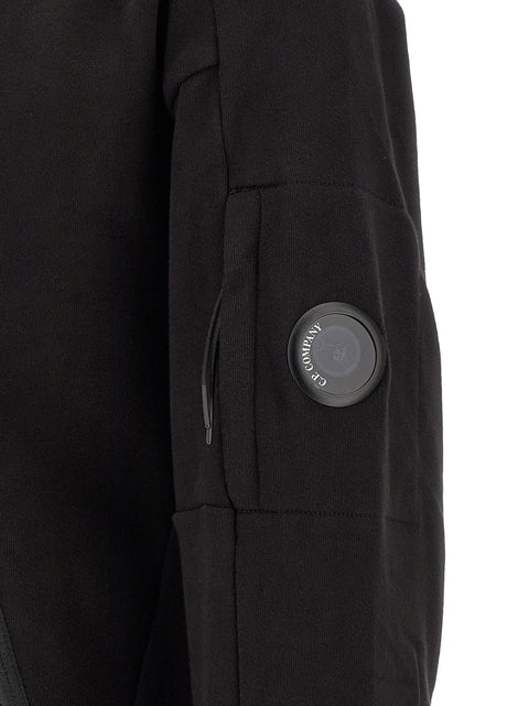 C.p. Company Diagonal Raised Fleece Sweatshirt With Lens Detail