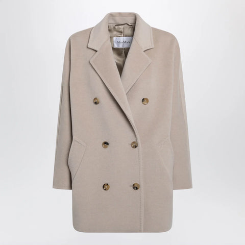 Max Mara Short 101801 Icon Coat in light beige