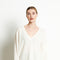 RIA 3 Pull col V profond oversize en cachemire blanc écru-col v femme-Studio Cashmere8-S-M-SC8-00746-blanc écru-Urbanheer