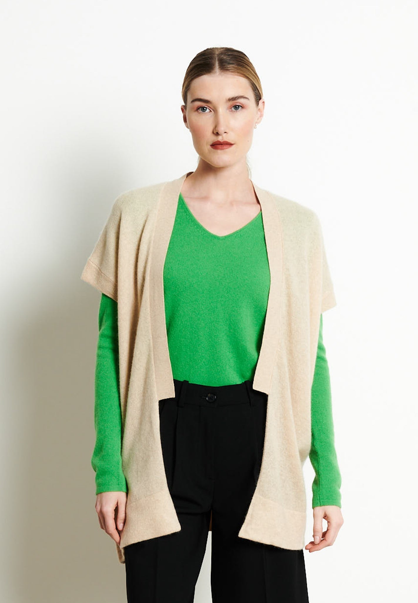 RIA 4 Kimono en cachemire beige-kimono femme-Studio Cashmere8-S-M-SC8-00764-beige-Urbanheer