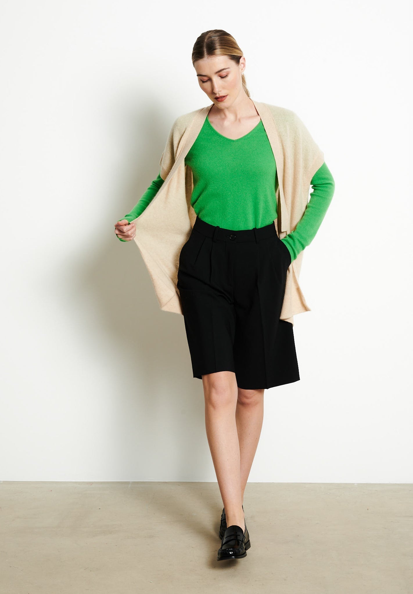 RIA 4 Kimono en cachemire beige-kimono femme-Studio Cashmere8-S-M-SC8-00764-beige-Urbanheer