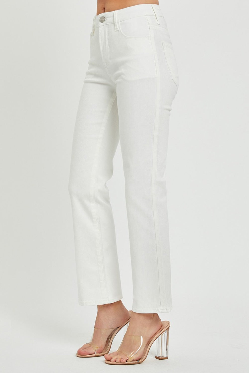 RISEN Full Size Mid Rise Jeans with Pockets-Risen-White-15(32)-Urbanheer