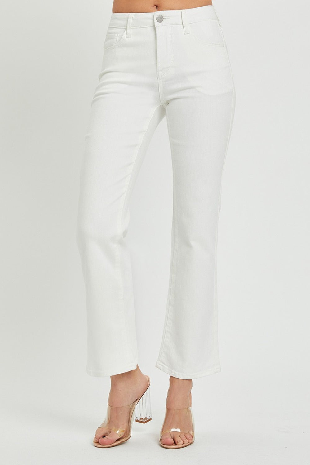 RISEN Full Size Mid Rise Jeans with Pockets-Risen-White-15(32)-Urbanheer