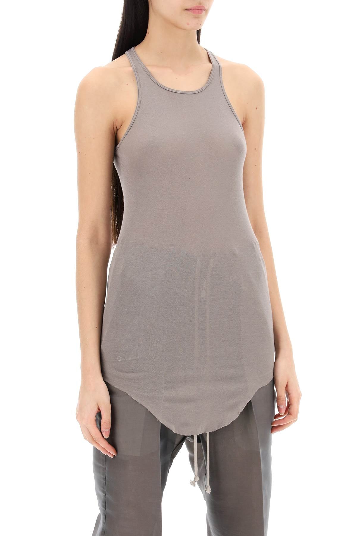 Rick owens sleeveless jersey top-TOP-RICK OWENS-40-Grey-Urbanheer