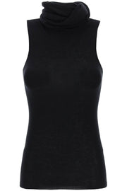 Rick owens "twist sleeveless knit top-TOP-RICK OWENS-XS-Black-Urbanheer