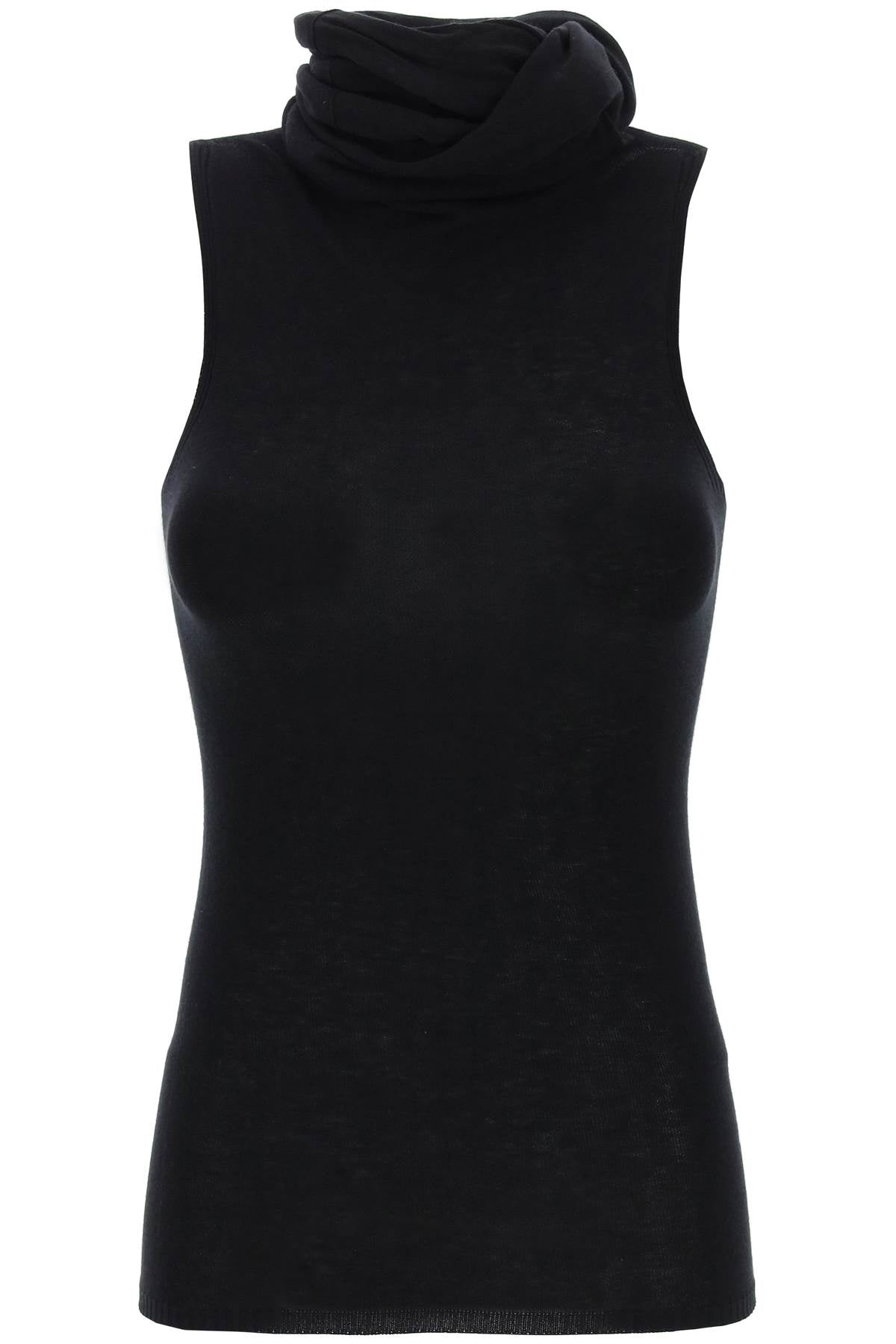 Rick owens "twist sleeveless knit top-TOP-RICK OWENS-XS-Black-Urbanheer