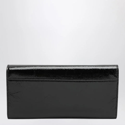 ROGER VIVIER Belle Vivier black patent leather wallet with chain
