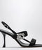 ROGER VIVIER Black satin Efflorescence sandals