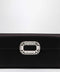 ROGER VIVIER Black satin pochette with Sexy Choc buckle