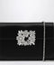ROGER VIVIER Efflorescence Mini Clutch black in satin