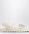ROGER VIVIER Ivory leather sandals with crystal buckle