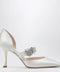 ROGER VIVIER Mary Jane Dorsay Efflorescence in Light Blue Satin