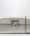 ROGER VIVIER Pearl grey satin clutch bag with buckle