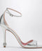 ROGER VIVIER Silver sandal with jewelled heel
