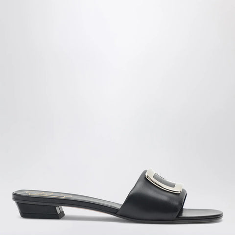 ROGER VIVIER Square buckle leather slides