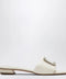 ROGER VIVIER Square buckle leather slides white