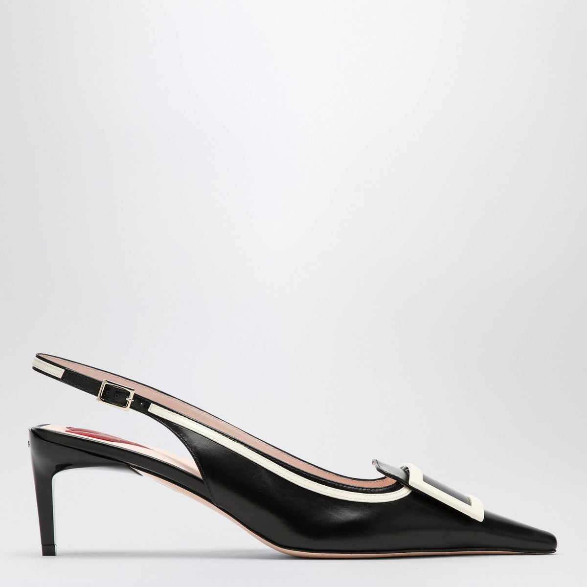 ROGER VIVIER Viv'' Canard leather slingback décolleté