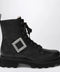 ROGER VIVIER Viv' Rangers Truck black leather ankle boots