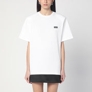 ROTATE Birger Christensen T-shirt over white in organic cotton-Topwear-ROTATE Birger Christensen-40-Urbanheer