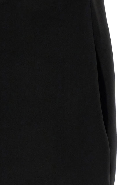 Self-Portrait Black Crêpe Flower Mini Dress