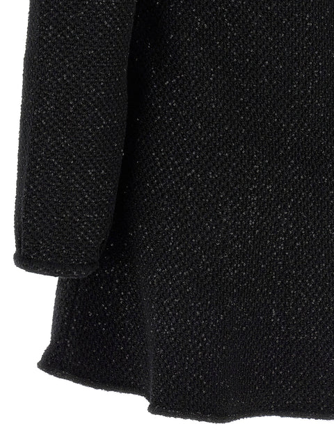 Self-Portrait Black Sequin Knit Mini Dress