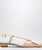 ROGER VIVIER Belle Vivier slingback ballet flats in beige/cream/purple suede