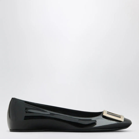 ROGER VIVIER Black patent leather ballet flats