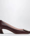 ROGER VIVIER Dark burgundy leather Trompette Décolleté