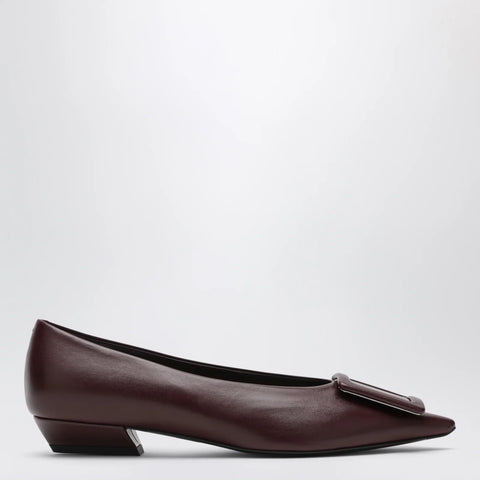 ROGER VIVIER Gommettine ballerina in mosto-coloured leather