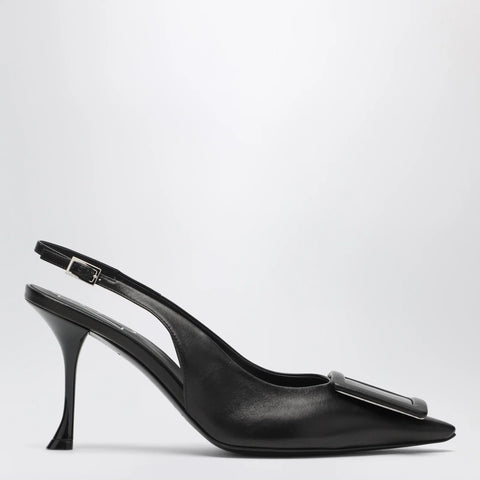 ROGER VIVIER Viv in the City' nappa leather slingbacks black