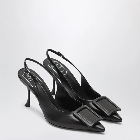 ROGER VIVIER Viv in the City' nappa leather slingbacks black
