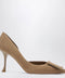 ROGER VIVIER Viv Ville Dorsay suede pumps in tobacco brown
