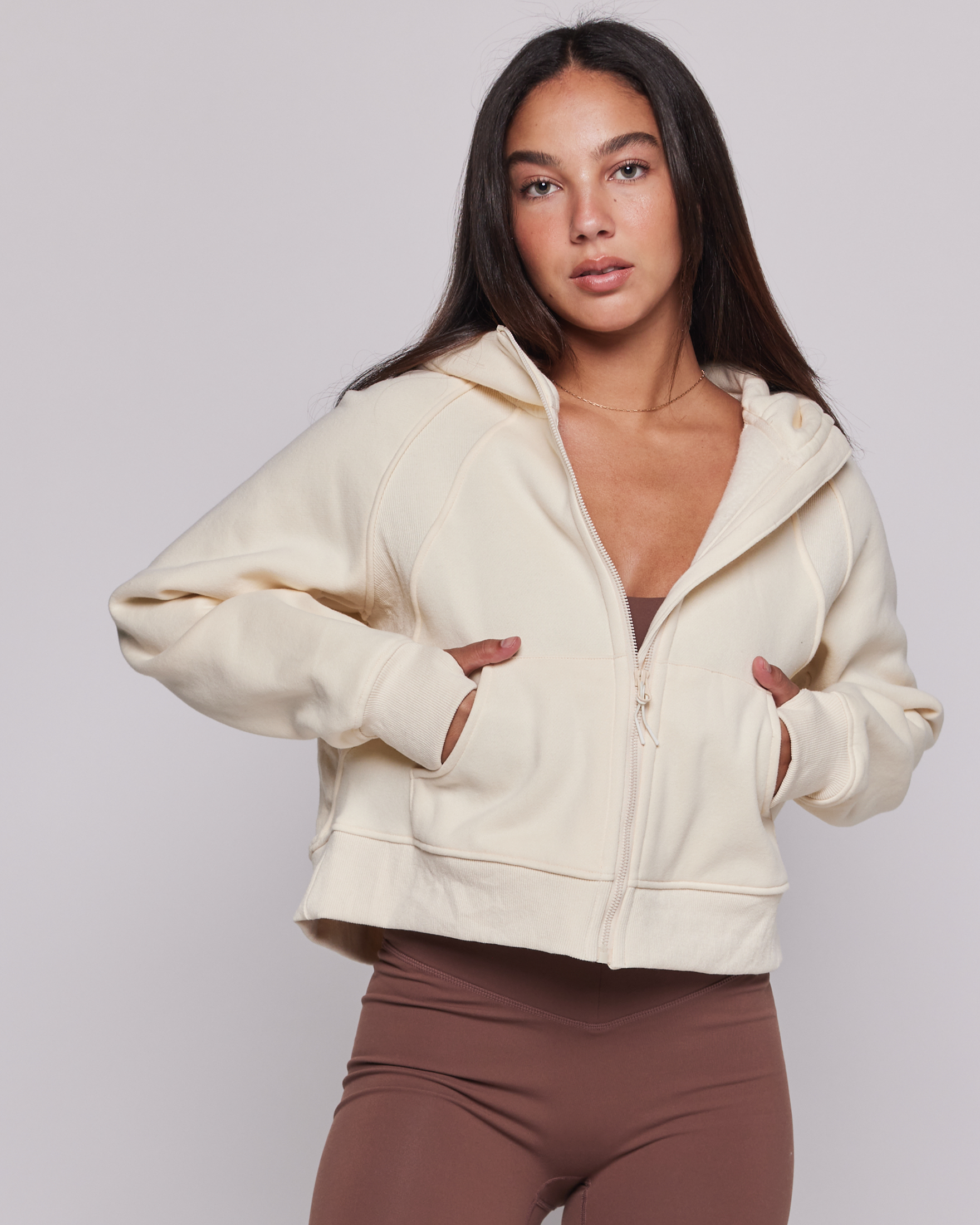 Effortless Fleece Full Zip Hoodie-rebody-Black-XS/S-Urbanheer