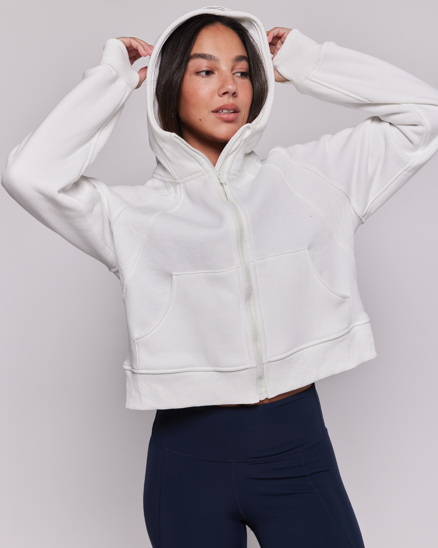 Effortless Fleece Full Zip Hoodie-rebody-Black-XS/S-Urbanheer