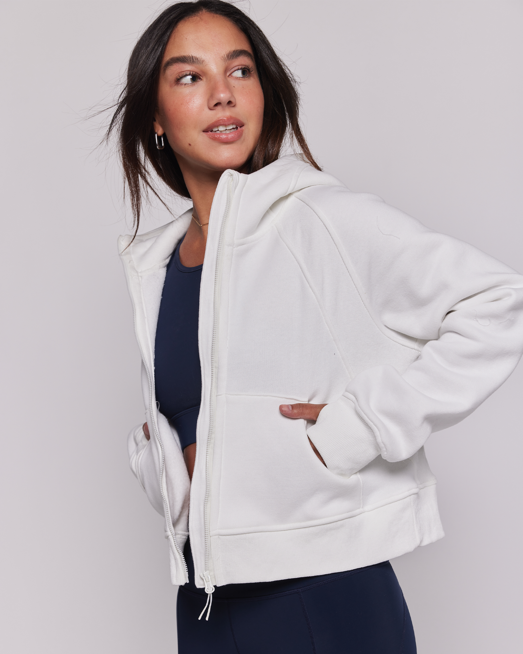 Effortless Fleece Full Zip Hoodie-rebody-Black-XS/S-Urbanheer