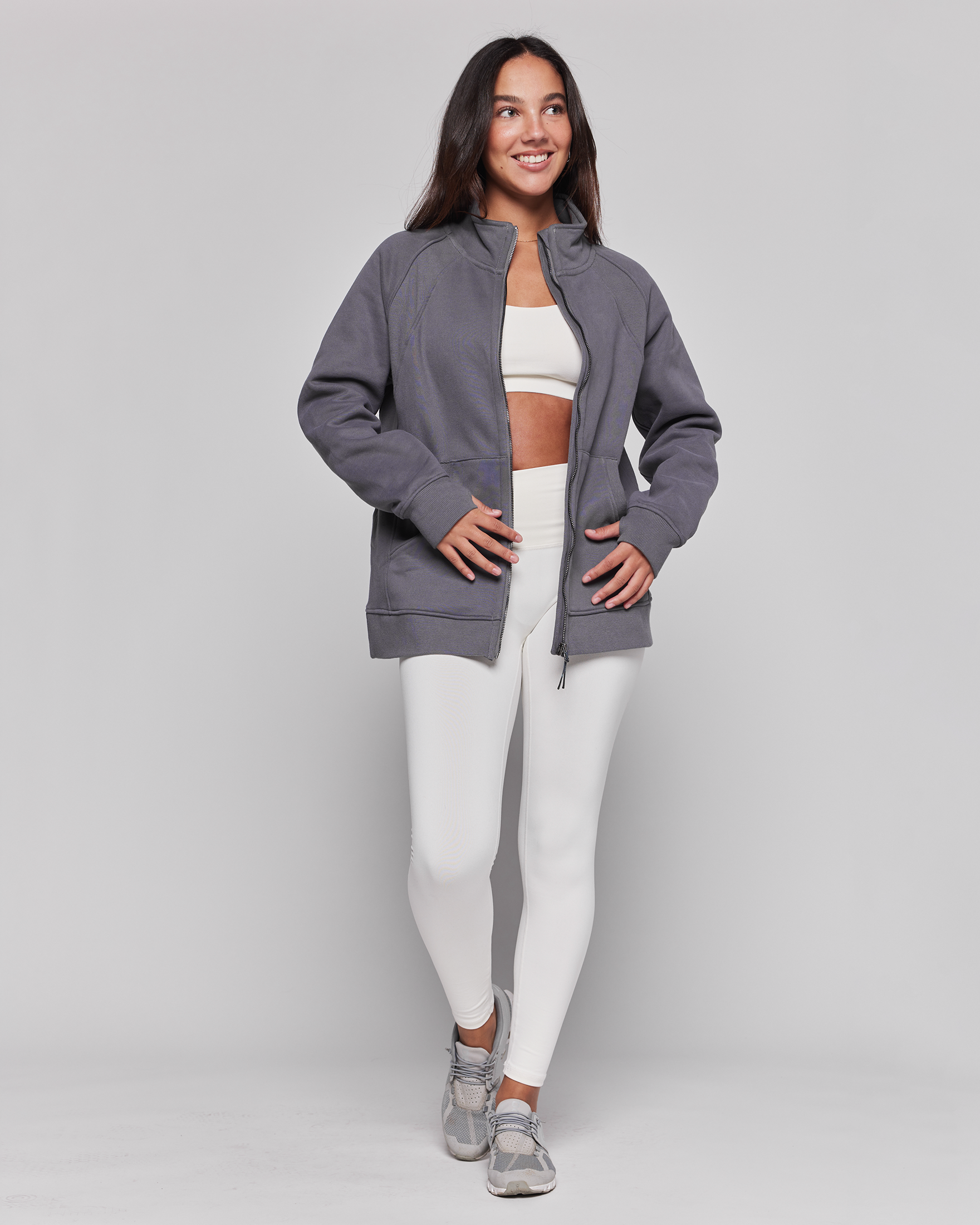 Effortless Fleece Oversized Jacket-rebody-Smoke-XS/S-Urbanheer