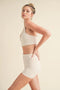 Racerback Bra And Shorts Set Cream-Set-Kimberly C-S-Urbanheer