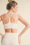 Racerback Bra And Shorts Set Cream-Set-Kimberly C-S-Urbanheer