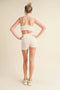 Racerback Bra And Shorts Set Cream-Set-Kimberly C-S-Urbanheer
