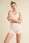 Racerback Bra And Shorts Set Cream-Set-Kimberly C-S-Urbanheer