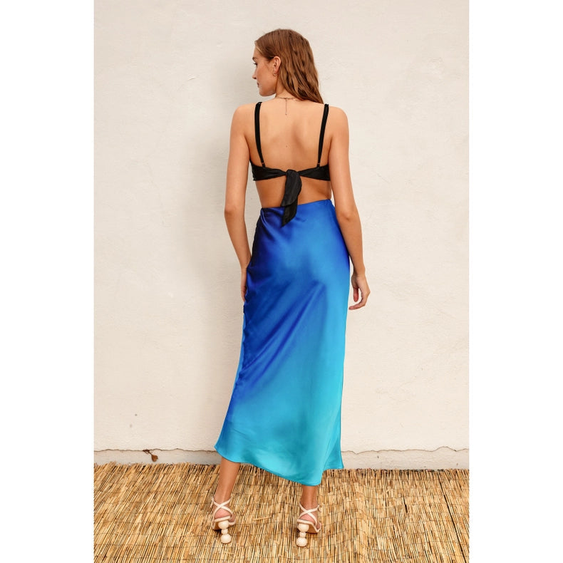 Radiance Ombre Pull On Maxi Skirt OCEAN BREEZE-Skirt-Dress Forum-S-OCEAN BREEZE-Urbanheer