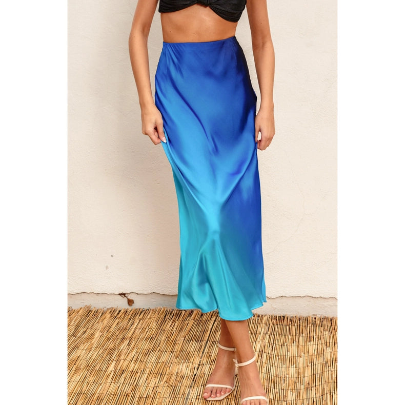 Radiance Ombre Pull On Maxi Skirt OCEAN BREEZE-Skirt-Dress Forum-S-OCEAN BREEZE-Urbanheer