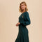 Raglan Vintage Lace Paneled Dress EVERGREEN-Dress-In Loom-S-Urbanheer